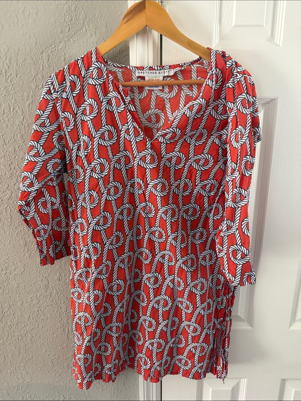 Gretchen Scott Designs Orange Rope-Print Tunic - Picture 2 of 5